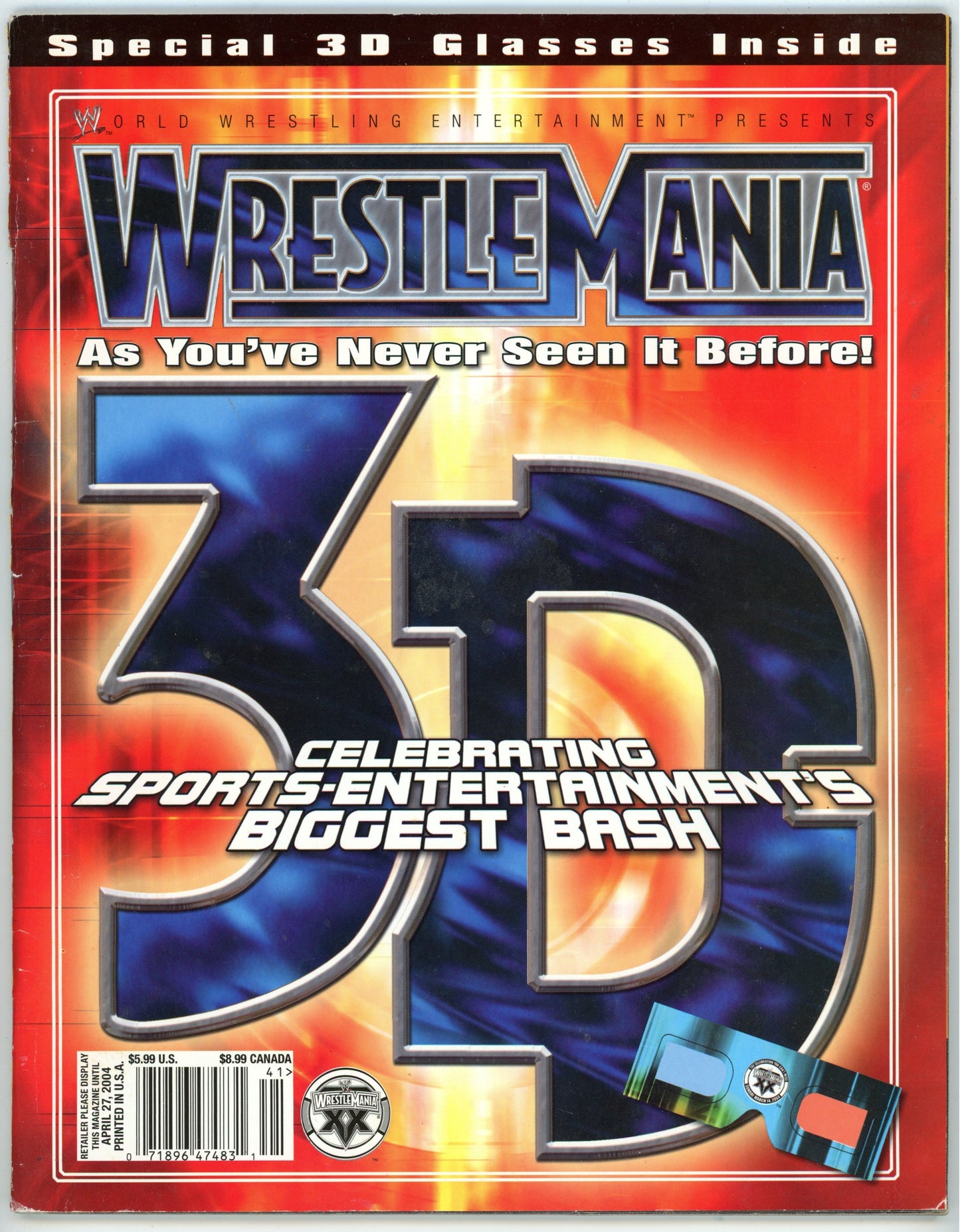 WWE WrestleMania 3D Wrestling Magazine (2003) Special Issue - No 3D Glasses