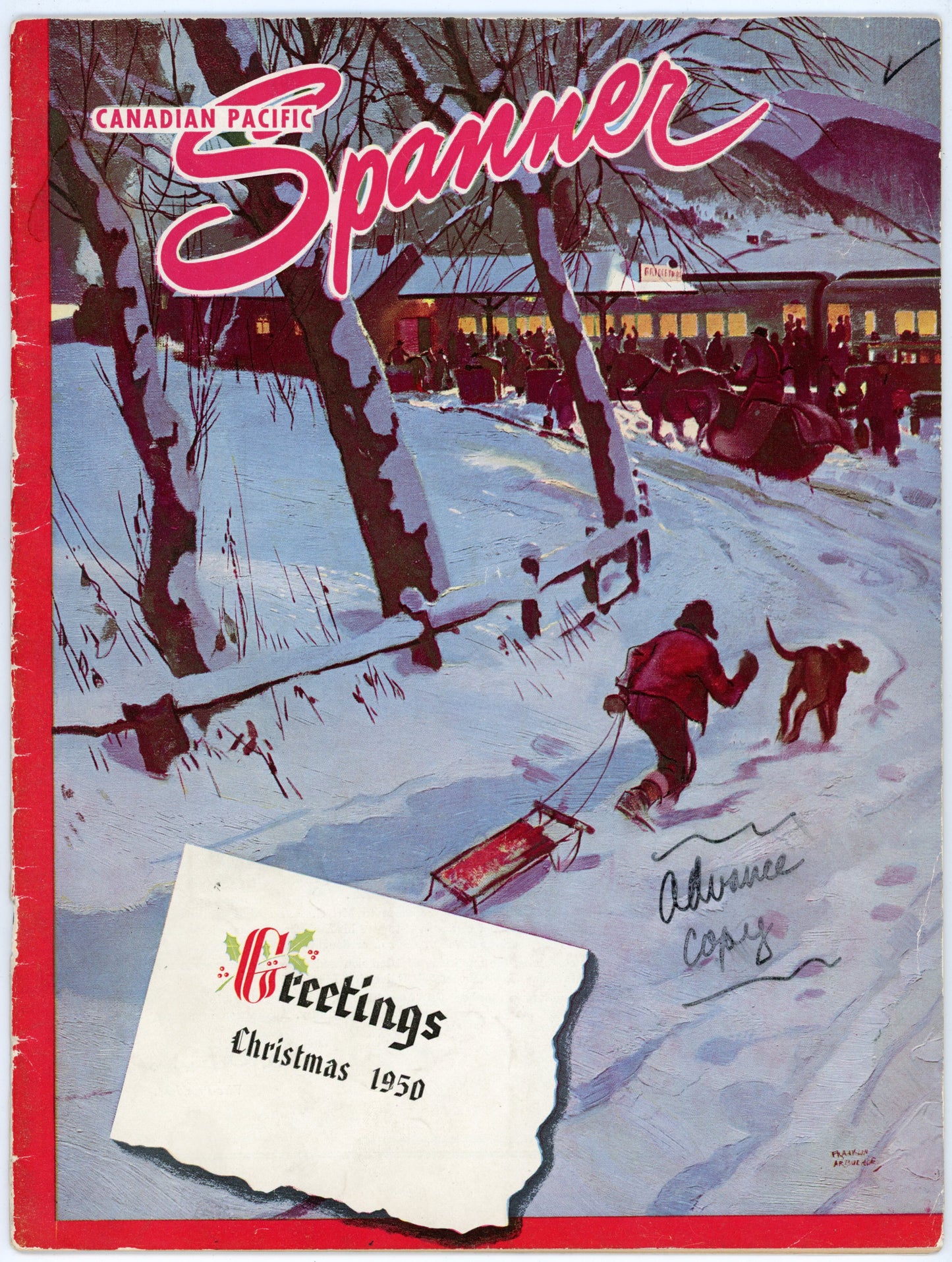 Canadian Pacific Railway Spanner No. 170 (Christmas 1950) Vintage Magazine