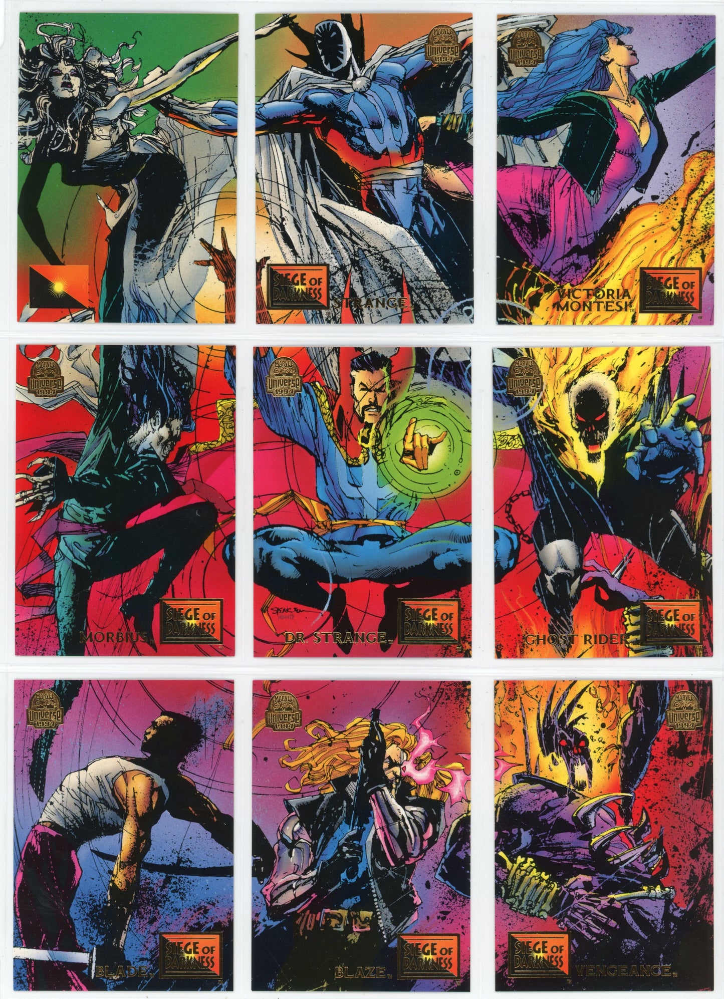 1994 Fleer Marvel Universe V Trading Card Set (200 Cards) Near Mint