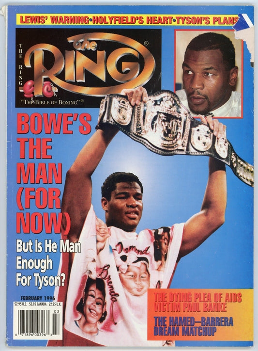 The Ring Vintage Boxing Magazine (February 1996) Riddick Bowe Cover