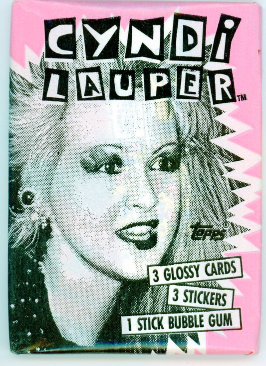 1985 Topps Cyndi Lauper Trading Cards Vintage Wax Pack