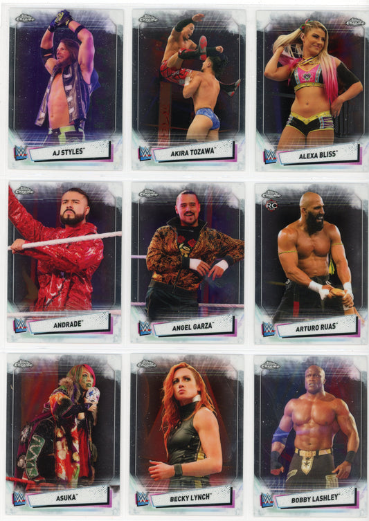 2021 Topps Chrome WWE Complete Set + Image Variations Inserts (130 Cards)