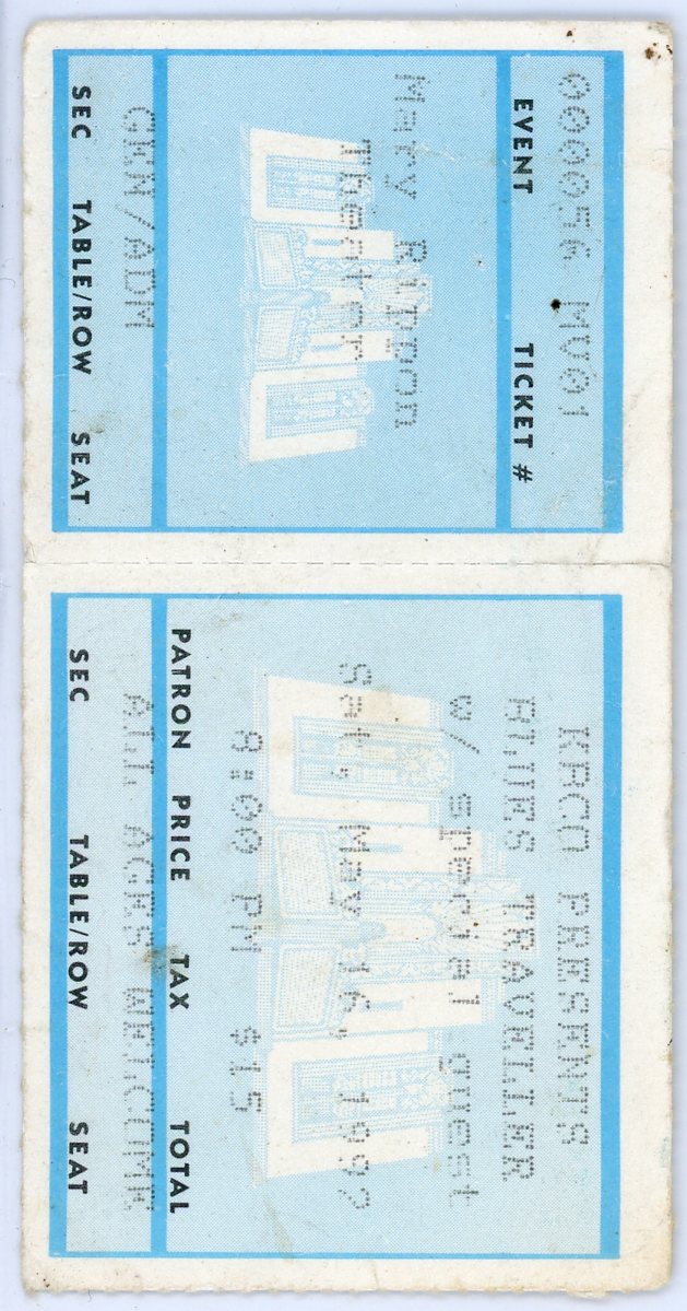 Blues Traveler Vintage Concert Ticket Mary Rippon Theater (Boulder, 1992)