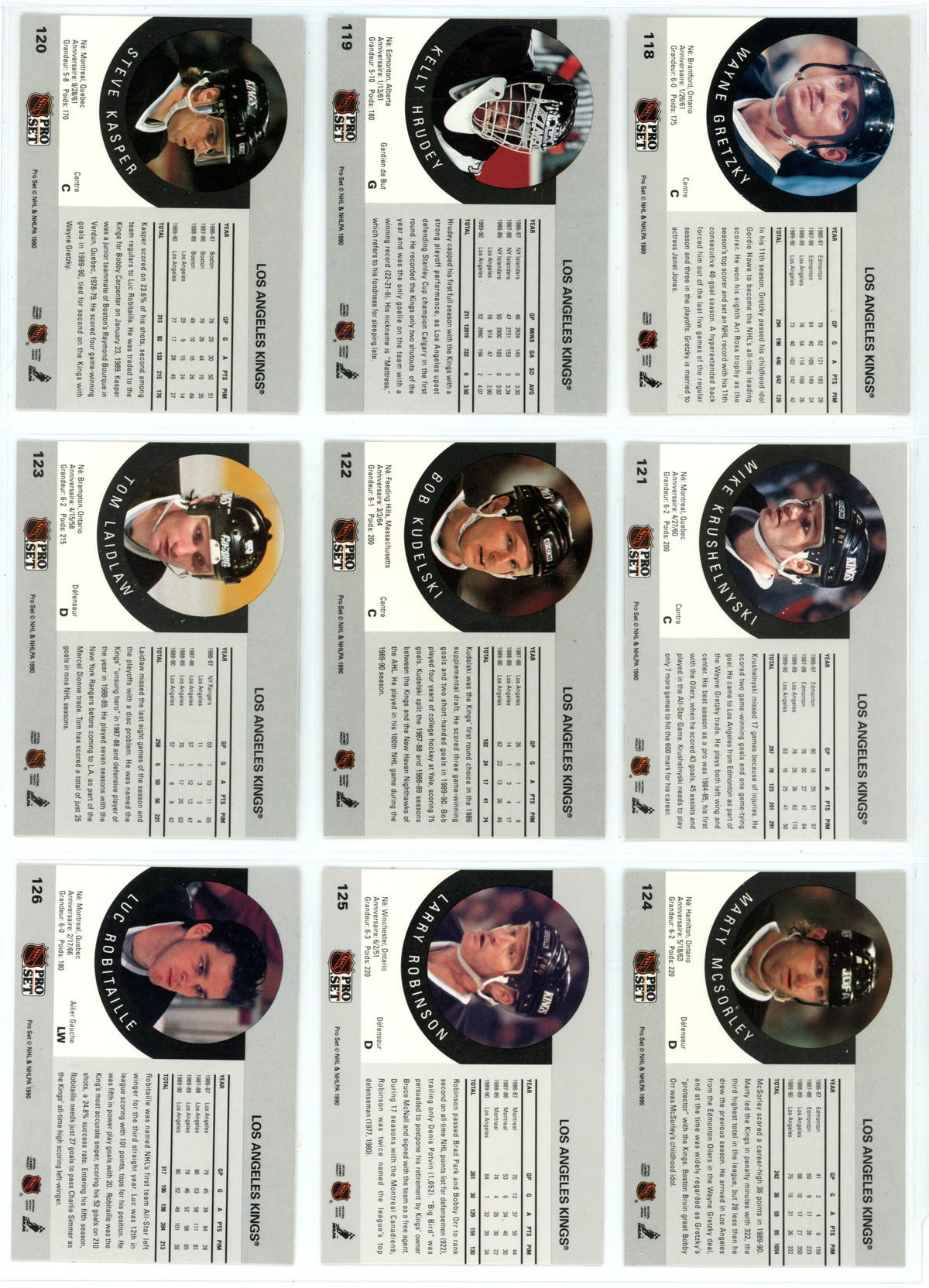 1990/91 NHL Pro Set Hockey Card Complete Set (705 Cards)