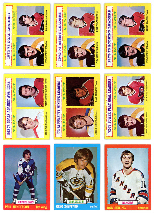 1973/74 Topps NHL Hockey Card Complete Set (198 Cards) Bobby Orr, Ken Dryden Razor Sharp!