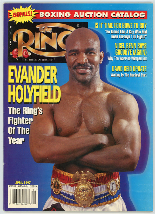 The Ring Vintage Boxing Magazine (April 1997) Evander Holyfield Fighter of the Year