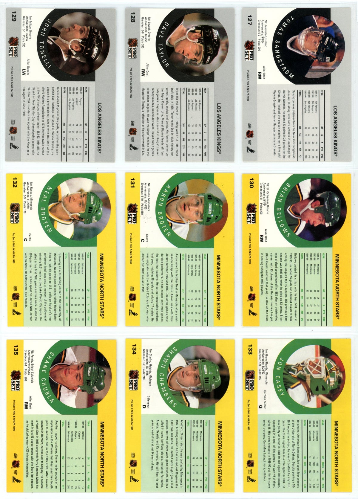 1990/91 NHL Pro Set Hockey Card Complete Set (705 Cards)