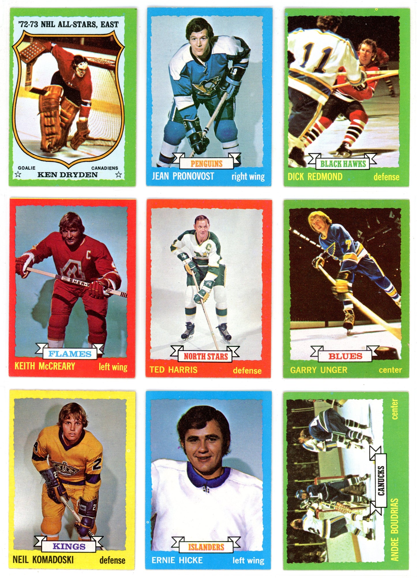 1973/74 Topps NHL Hockey Card Complete Set (198 Cards) Bobby Orr, Ken Dryden Razor Sharp!