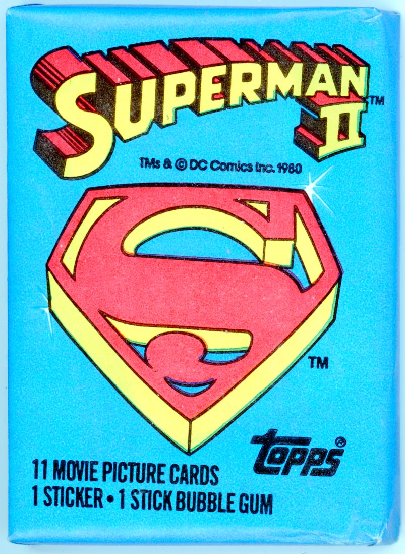 1980 Topps Superman II Movie Trading Cards Wax Pack