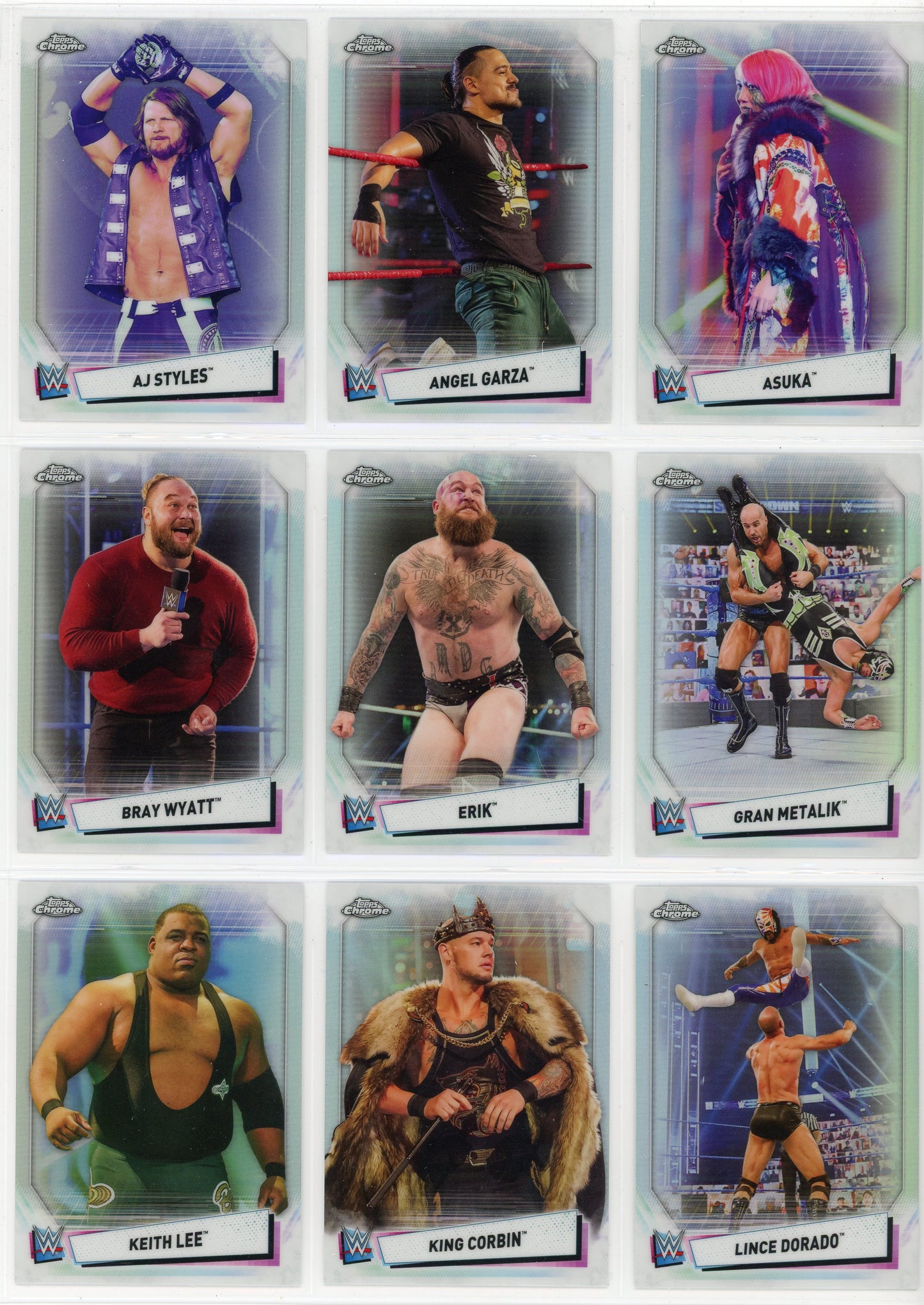 2021 Topps Chrome WWE Complete Set + Image Variations Inserts (130 Cards)