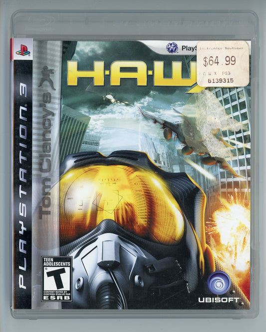 2009 Tom Clancy's HAWX Playstation 3 Video Game Disc In Box