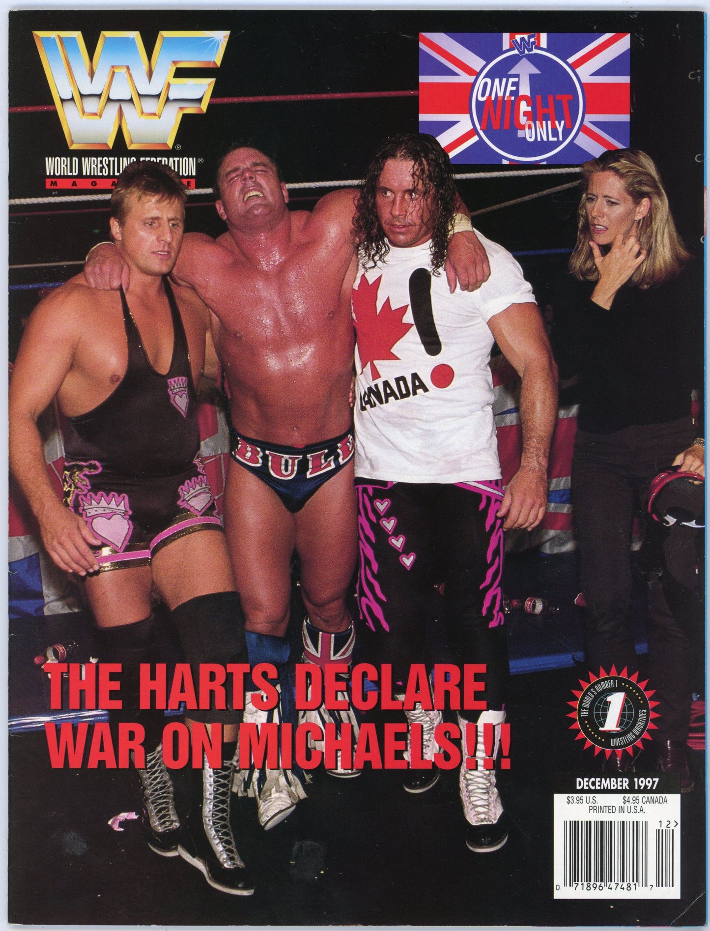 WWF WWE Wrestling Magazine (December 1997) Harts vs Michaels Cover