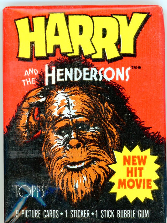 1987 Topps Harry And The Hendersons Movie Trading Photo Cards Wax Pack