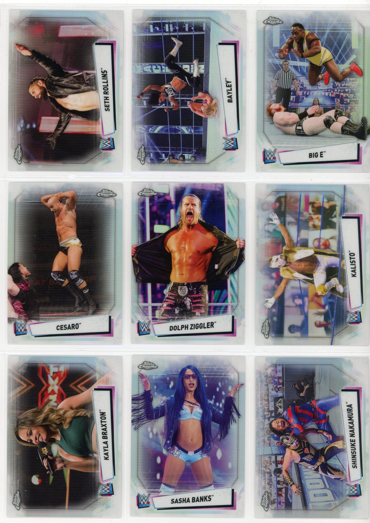 2021 Topps Chrome WWE Complete Set + Image Variations Inserts (130 Cards)