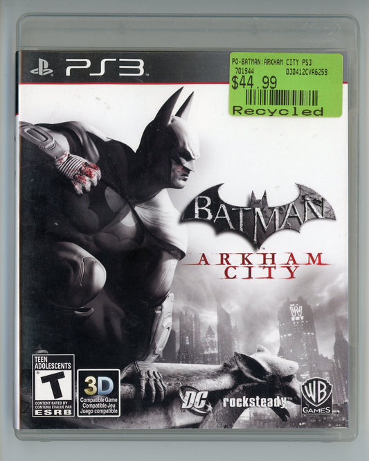 2011 Batman: Arkham Asylum Playstation 3 Video Game Disc In Box