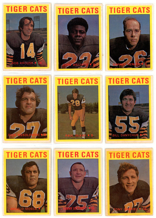 1972 O-Pee-Chee CFL Football Card Complete Set (132 Cards) VG+/EX Condition