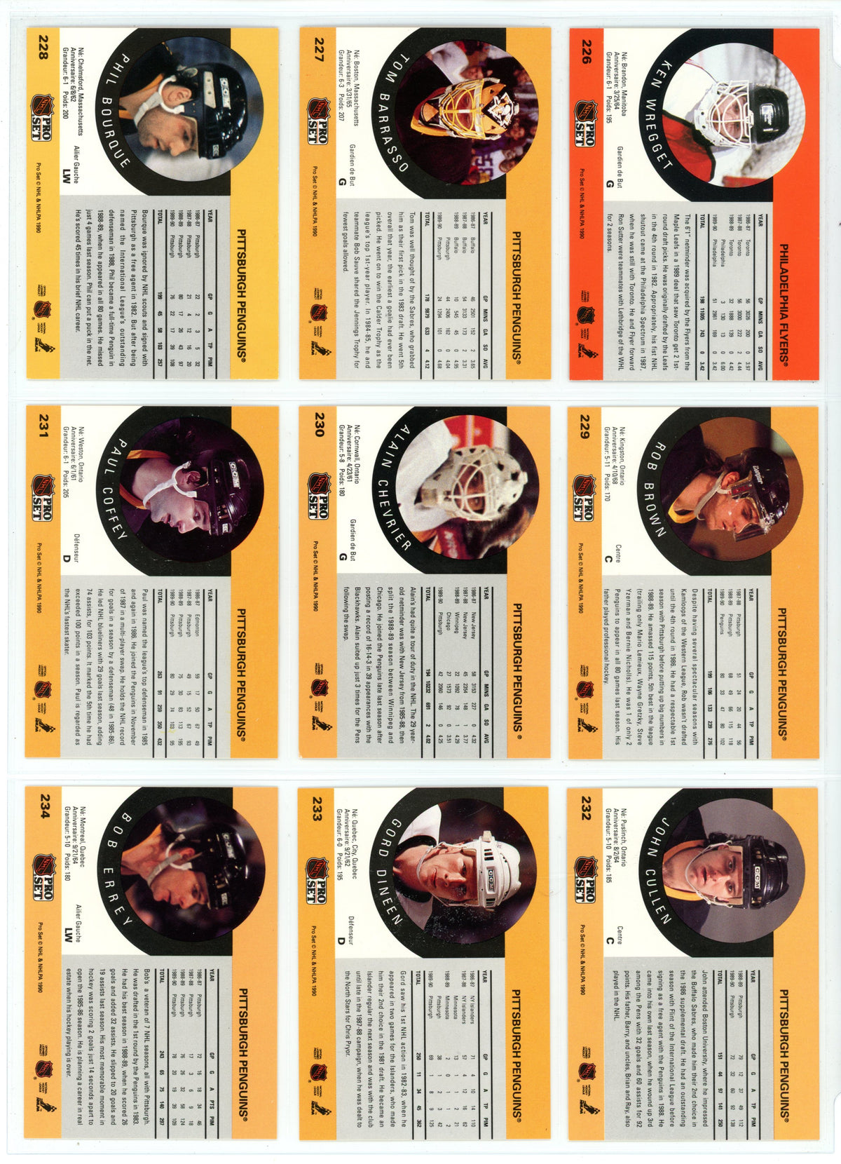 1990/91 NHL Pro Set Hockey Card Complete Set (705 Cards)