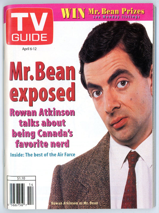 TV Guide Canada Vintage Magazine (April 6-12 1996) Newsstand Rowan Atkinson Me Bean