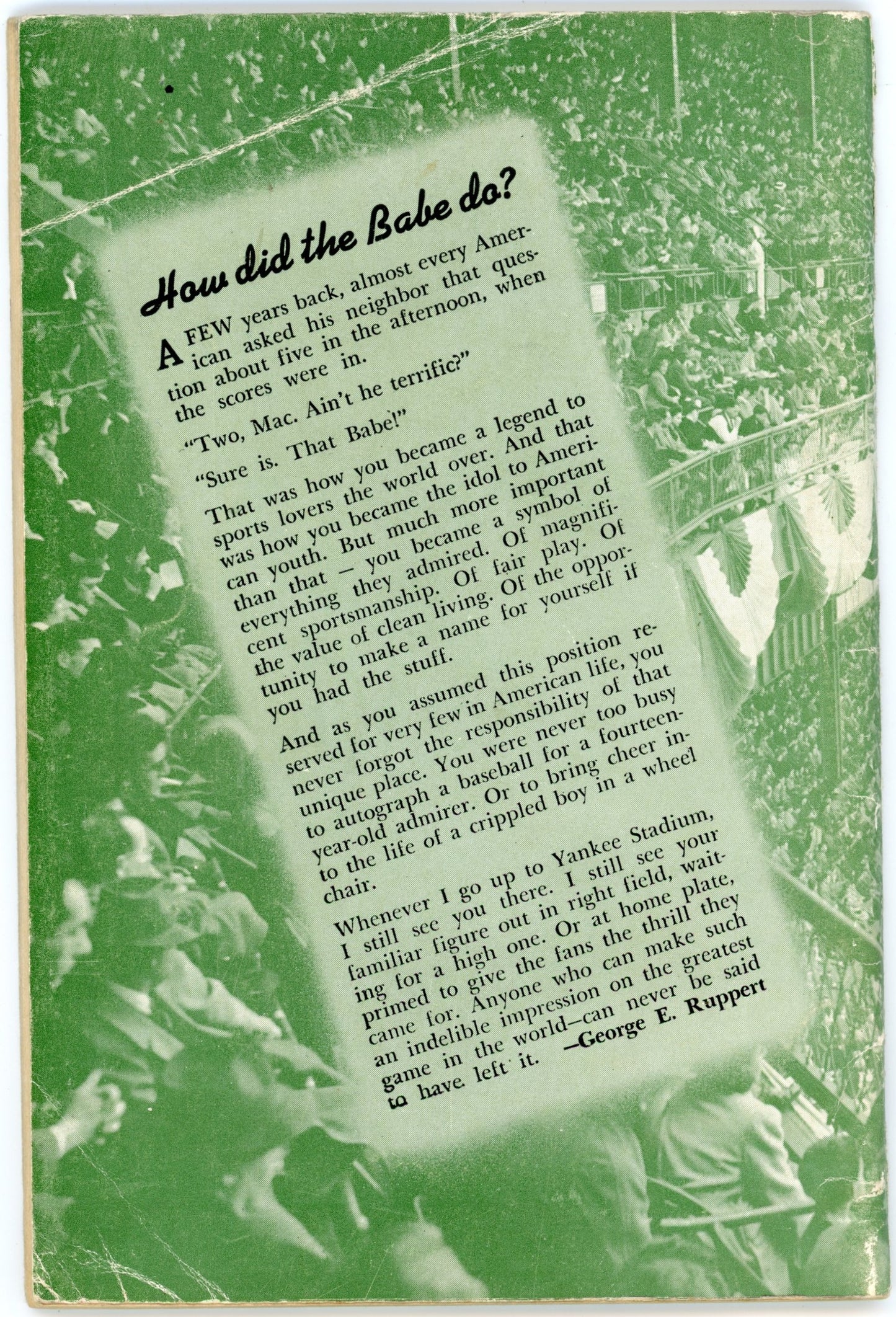 1951 Society of St. Paul King of Swat Vintage Paperback