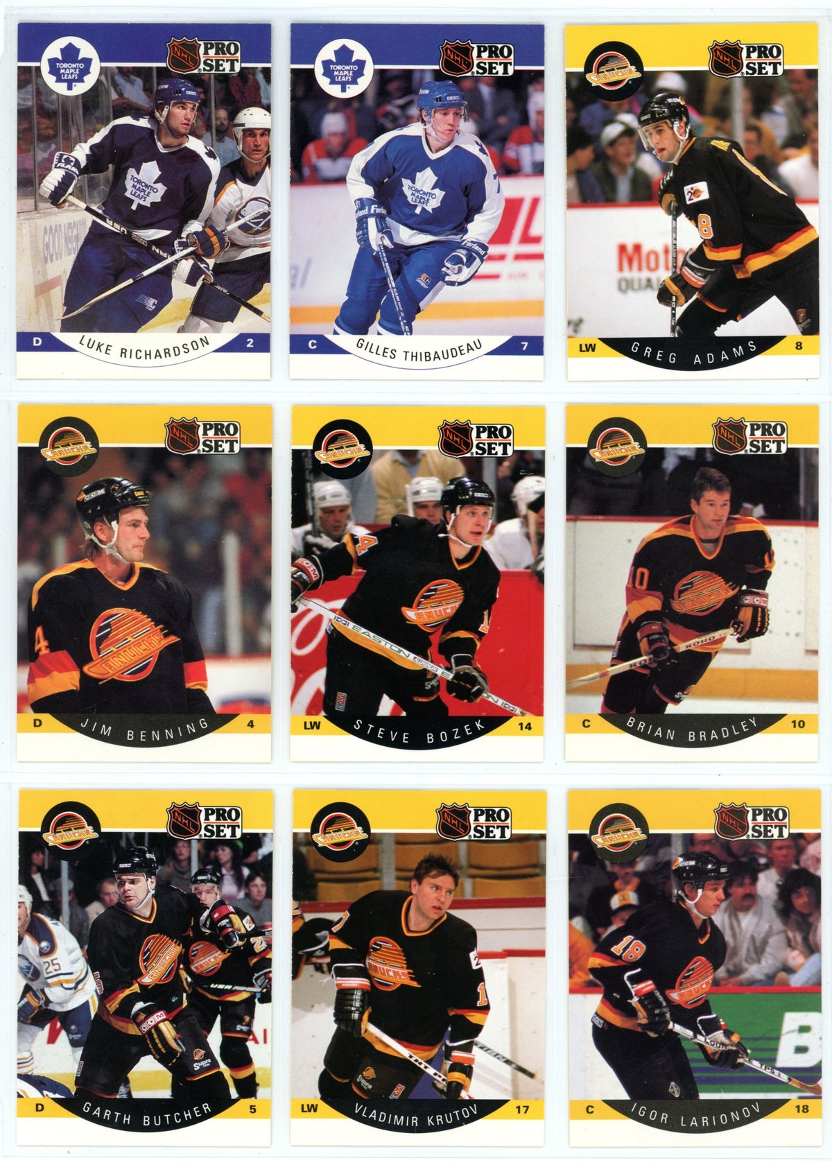 1990/91 NHL Pro Set Hockey Card Complete Set (705 Cards)