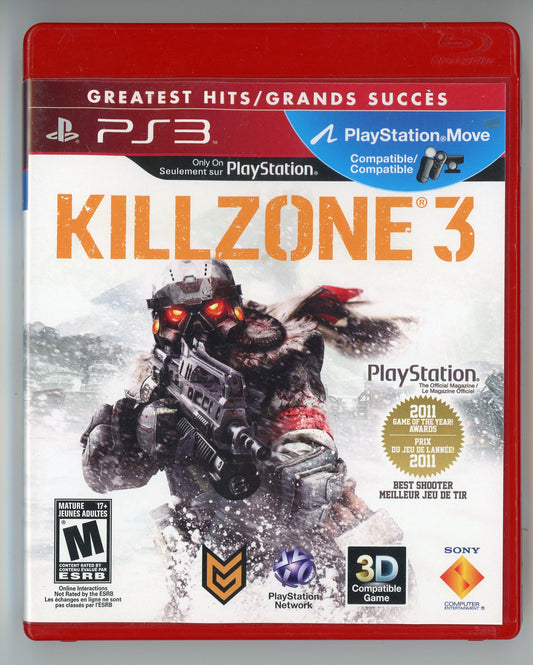 2013 Sony Killzone 3 Greatest Hits Edition Playstation 3 Video Game Disc In Box