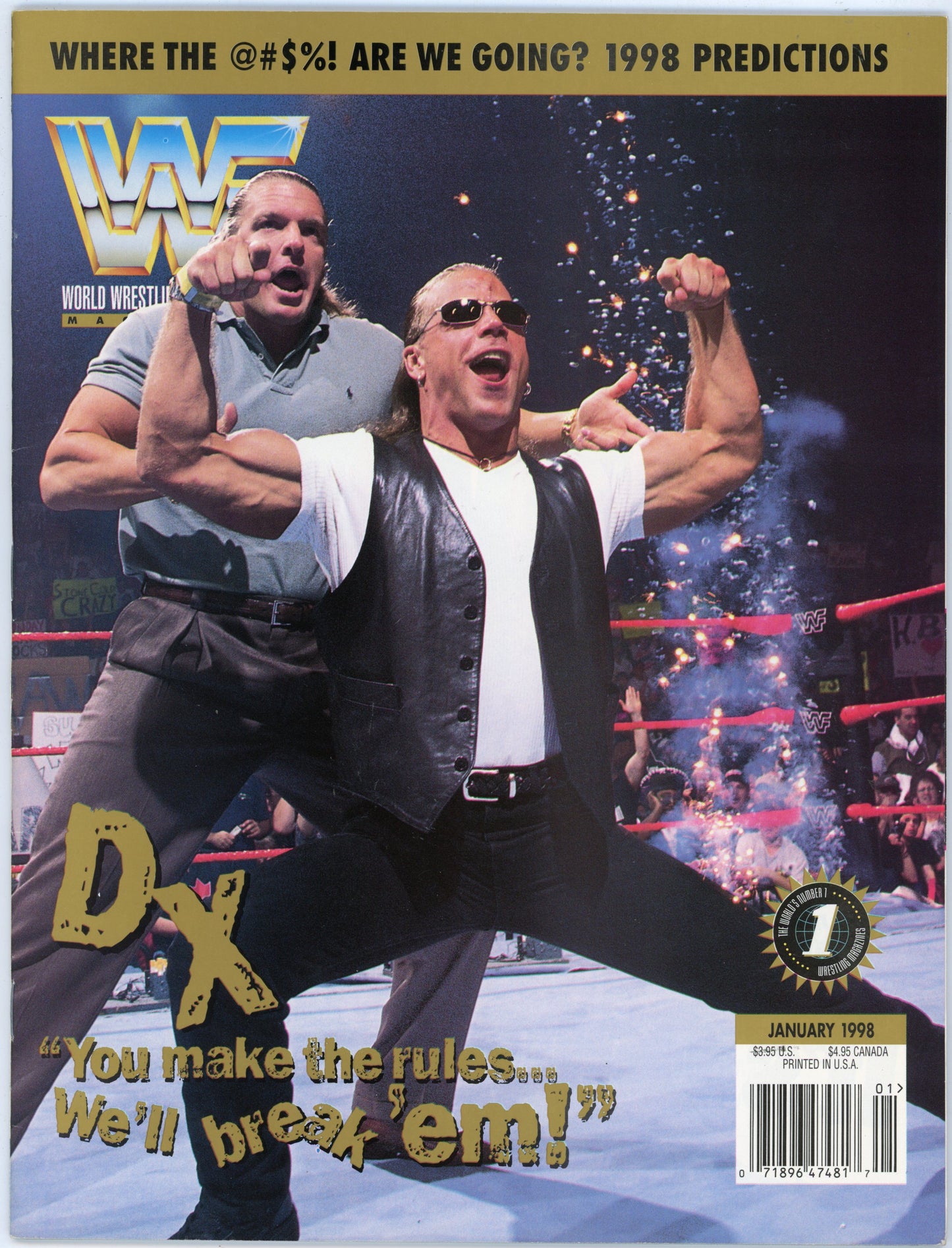 WWF WWE Vintage Wrestling Magazine (January 1998) D-Generation X Cover