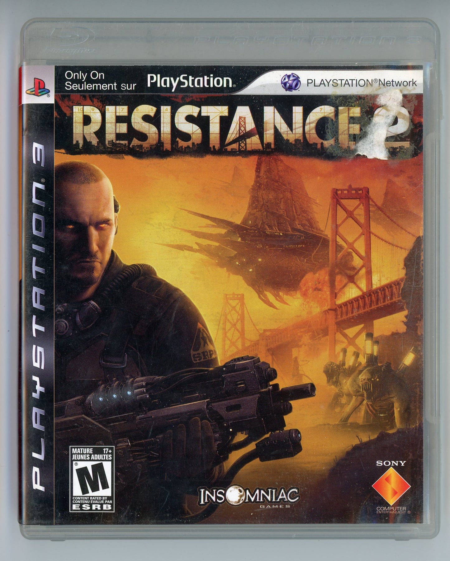 2008 Sony Resistance 2 Playstation 3 Video Game Disc In Box