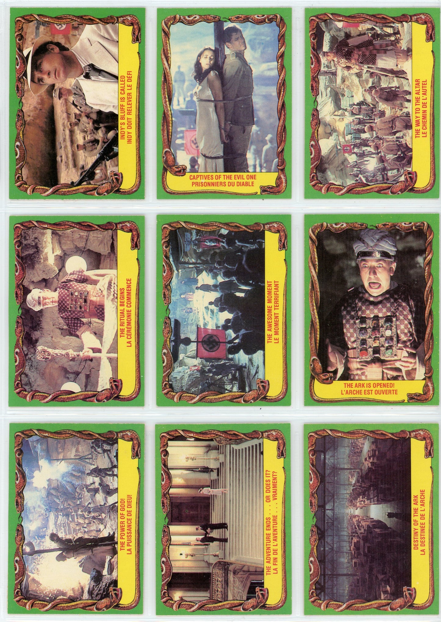 1981 OPC O-Pee-Chee Indiana Jones Raiders of the Lost Ark Trading Card Complete Set (88 Cards)