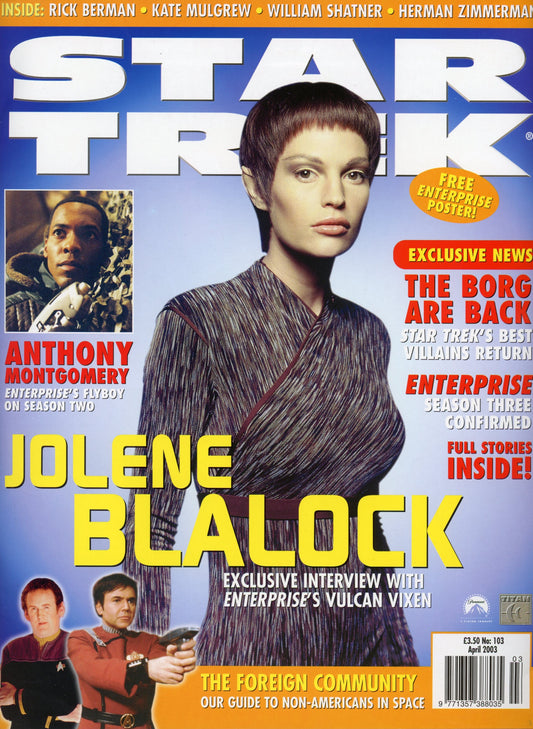 Star Trek Official Vintage Magazine #103 (April 2003) Jolene Blalock Cover