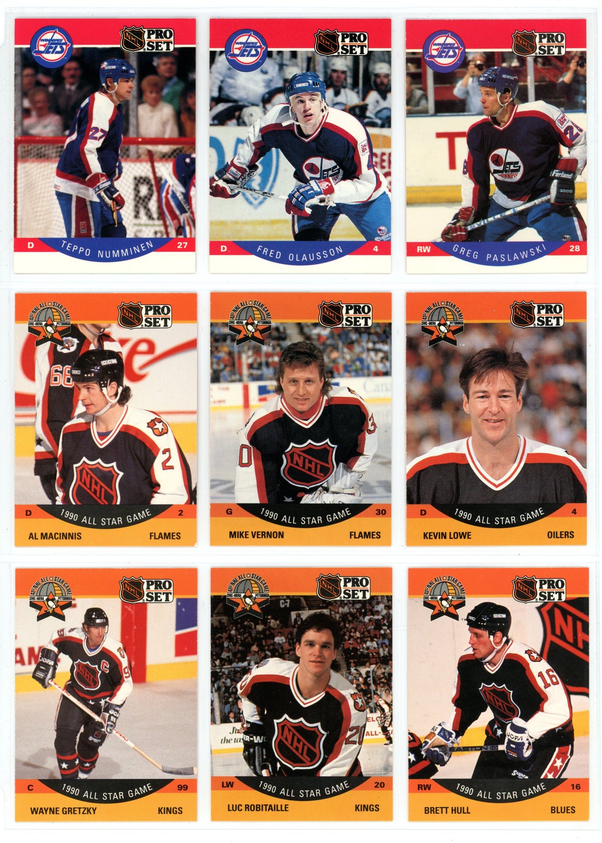 1990/91 NHL Pro Set Hockey Card Complete Set (705 Cards)
