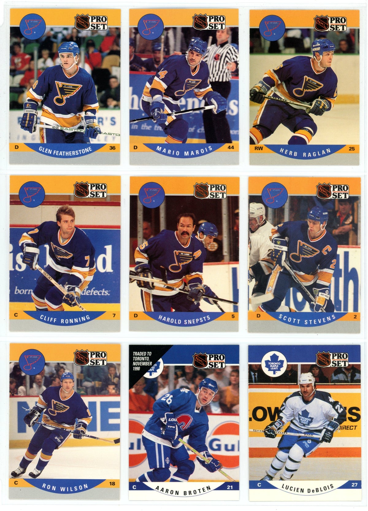 1990/91 NHL Pro Set Hockey Card Complete Set (705 Cards)