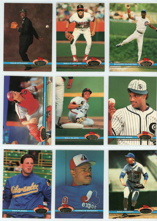 1991 Topps Stadium Club MLB Baseball Complete Set (600 Cards)