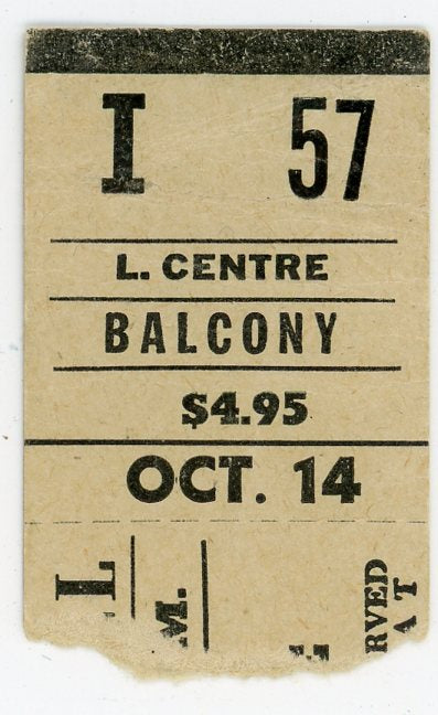 Mott the Hoople/Blue Oyster Cult/Aerosmith Vintage Concert Ticket (Toronto, 1973)Very Rare!