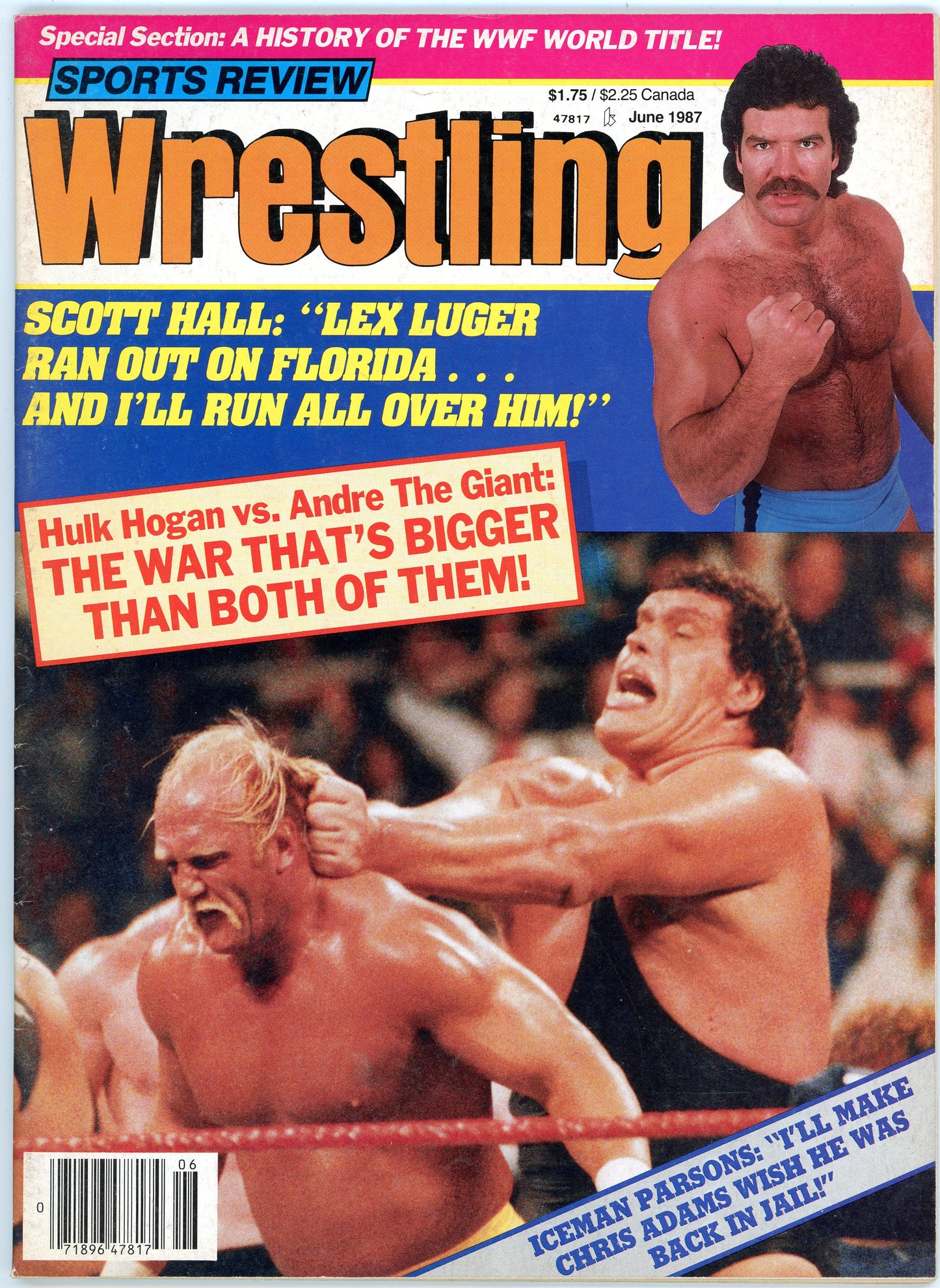 Sports Review Wrestling Vintage Magazine (June, 1987) Hulk Hogan vs. Andre the Giant