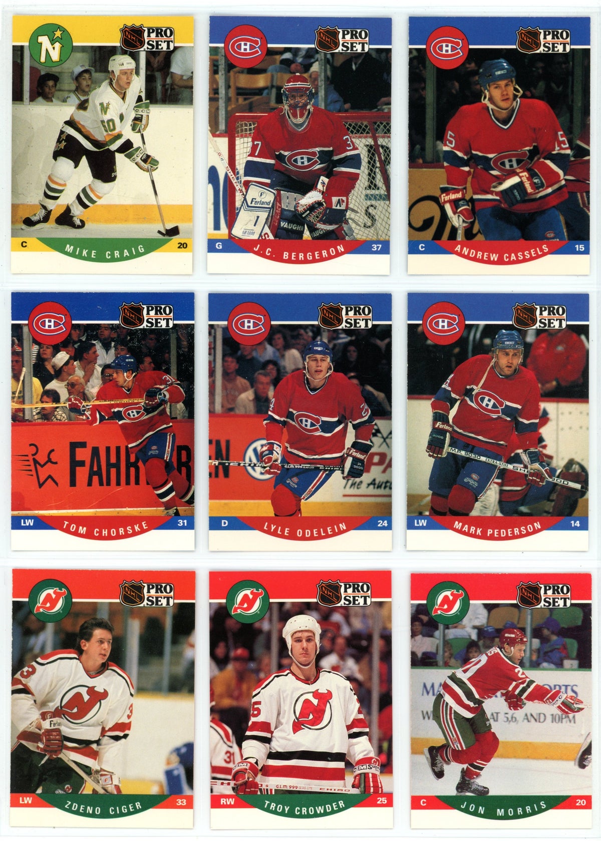1990/91 NHL Pro Set Hockey Card Complete Set (705 Cards)