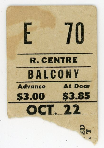 Todd Rundgren Vintage Concert Ticket (Toronto,1973)