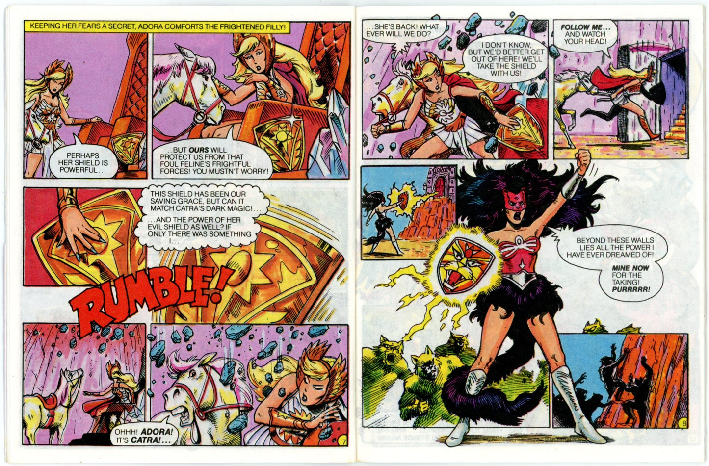 1984 Princess of Power The Story of She-Ra Vintage Mini Comic Book Bilingual