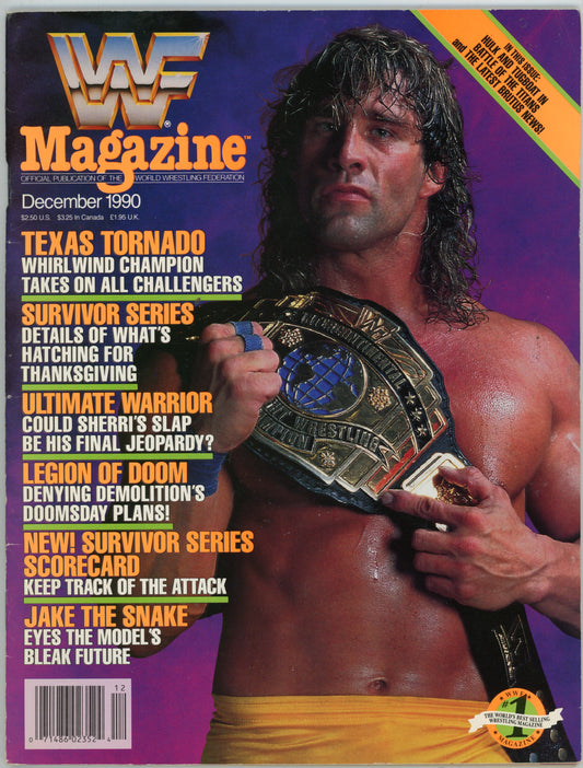 WWF WWE Vintage Wrestling Magazine (December 1990) Texas Tornado Cover