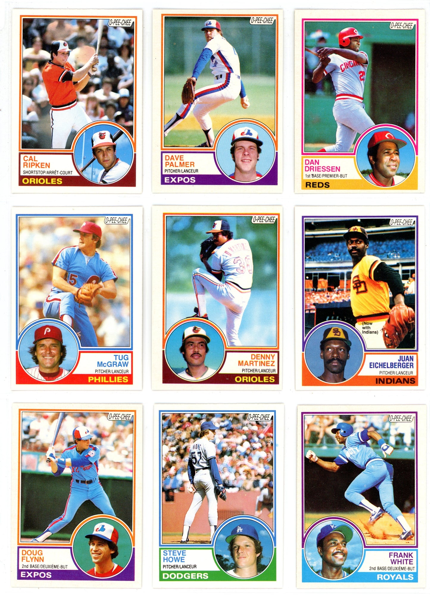 1983 O-Pee-Chee Baseball Card Complete Set (396 Cards) Ryan Sandberg, Tony Gwynn Rookie EX/NMT
