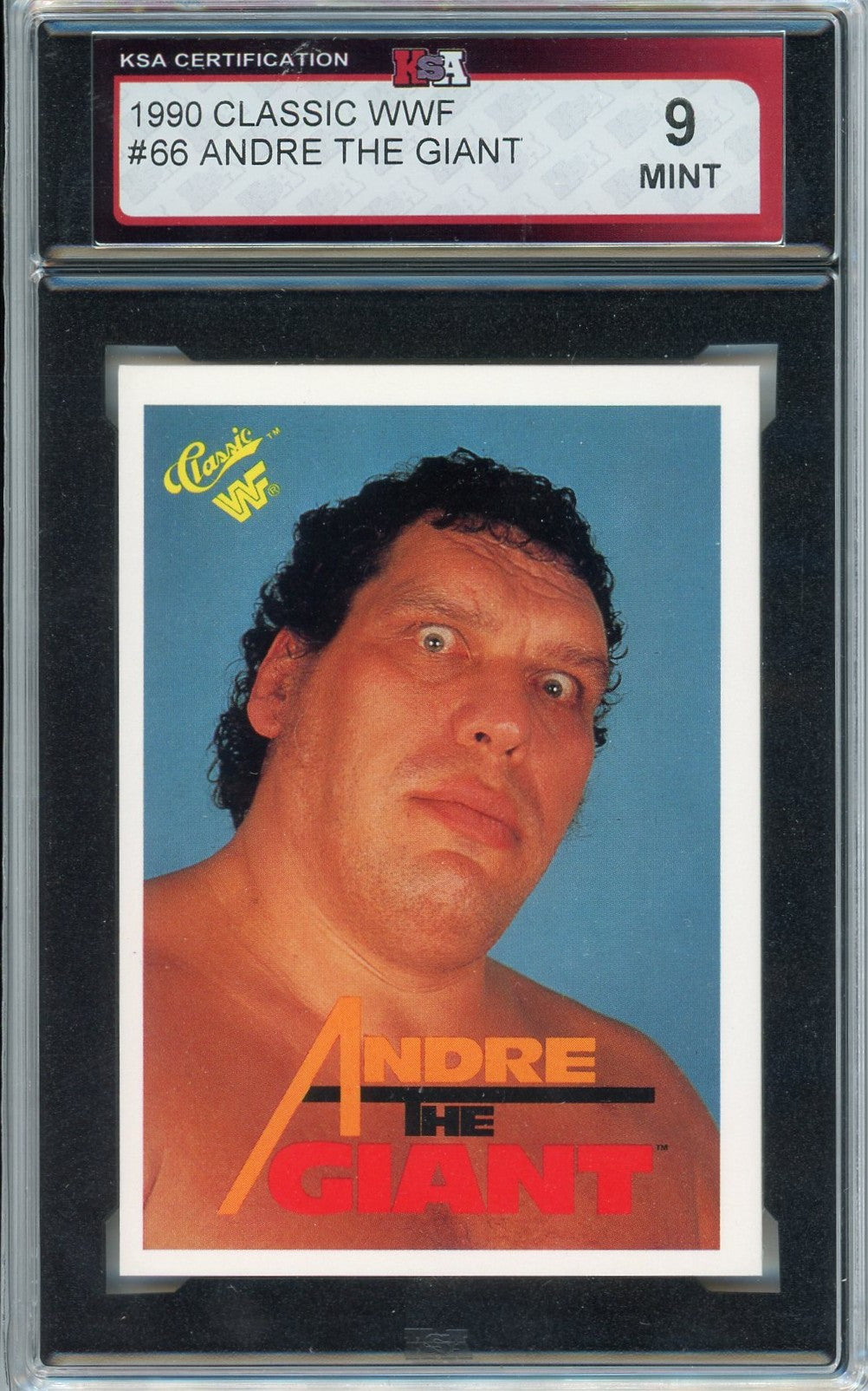 1990 Classic WWF Andre The Giant Graded Card #66 KSA 9