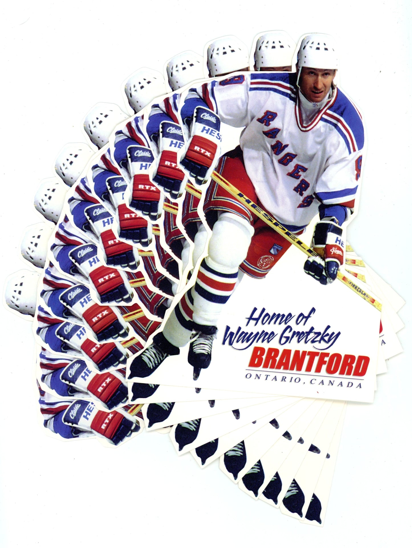 1990s Brantford Tourism Home of Wayne Gretzky Vintage Die-Cut Post Card (Lot of 10)