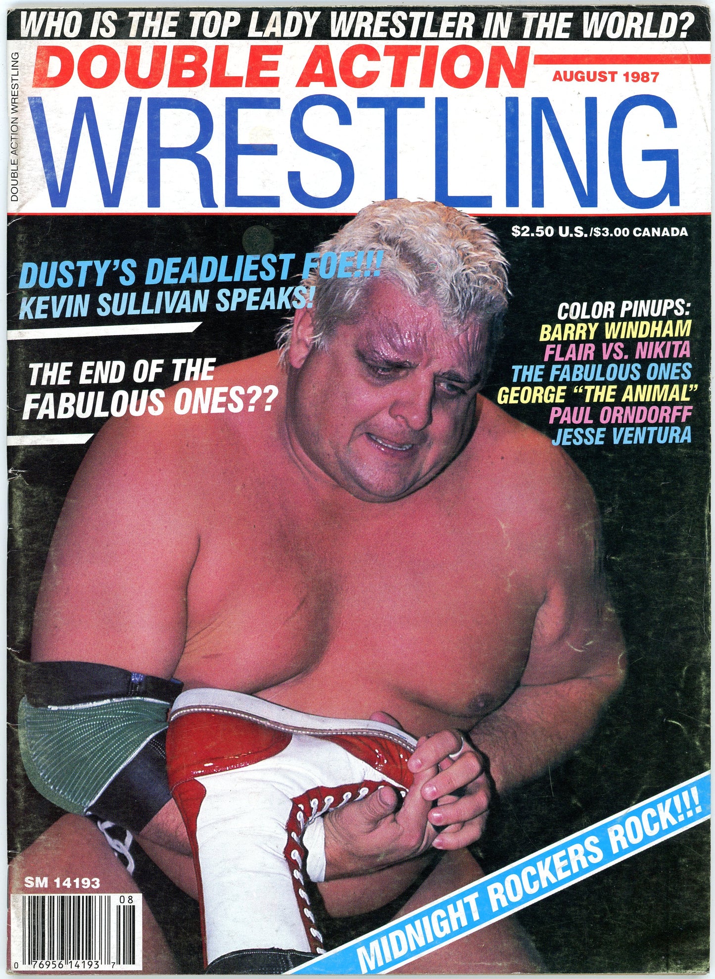 Double Action Wrestling Vintage Magazine (August, 1987) Dusty Rhodes