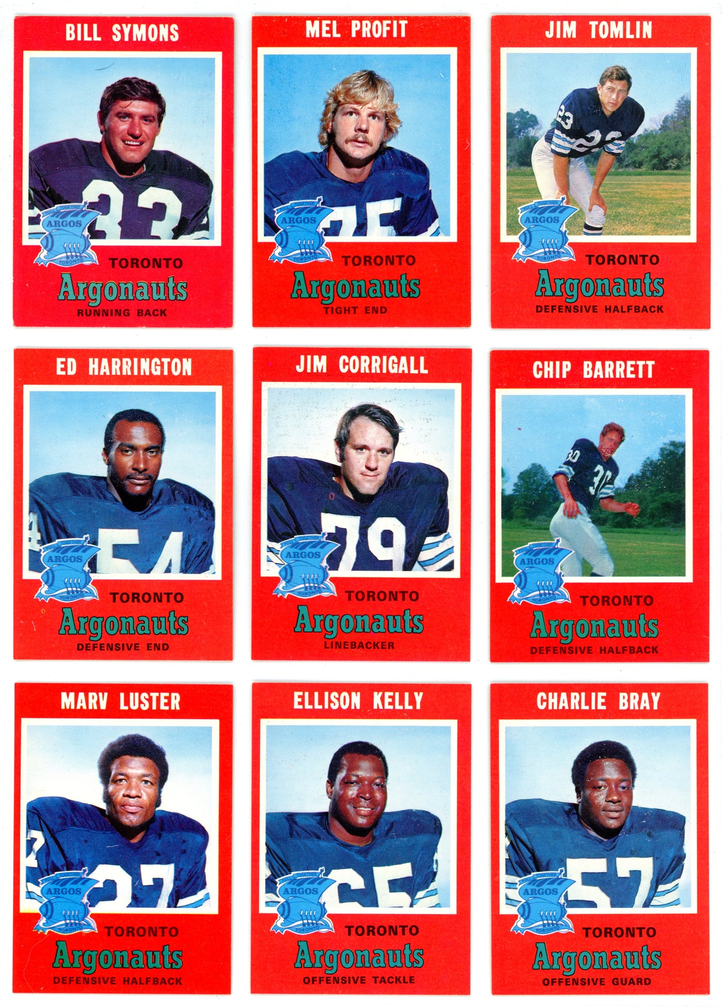 1971 OPC O-Pee-Chee CFL Football Complete Set (132 Cards) W/ Joe Theismann Graded Rookie KSA 7.5