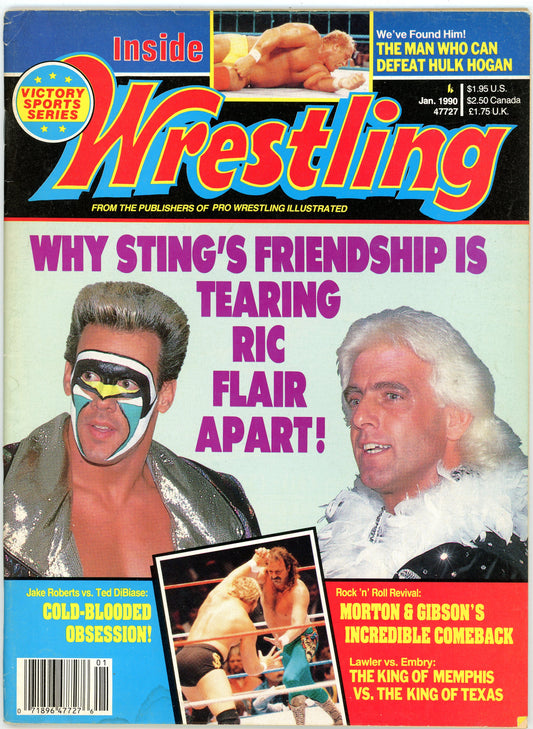 Inside Wrestling Vintage Magazine (January, 1990) Sting, Ric Flair