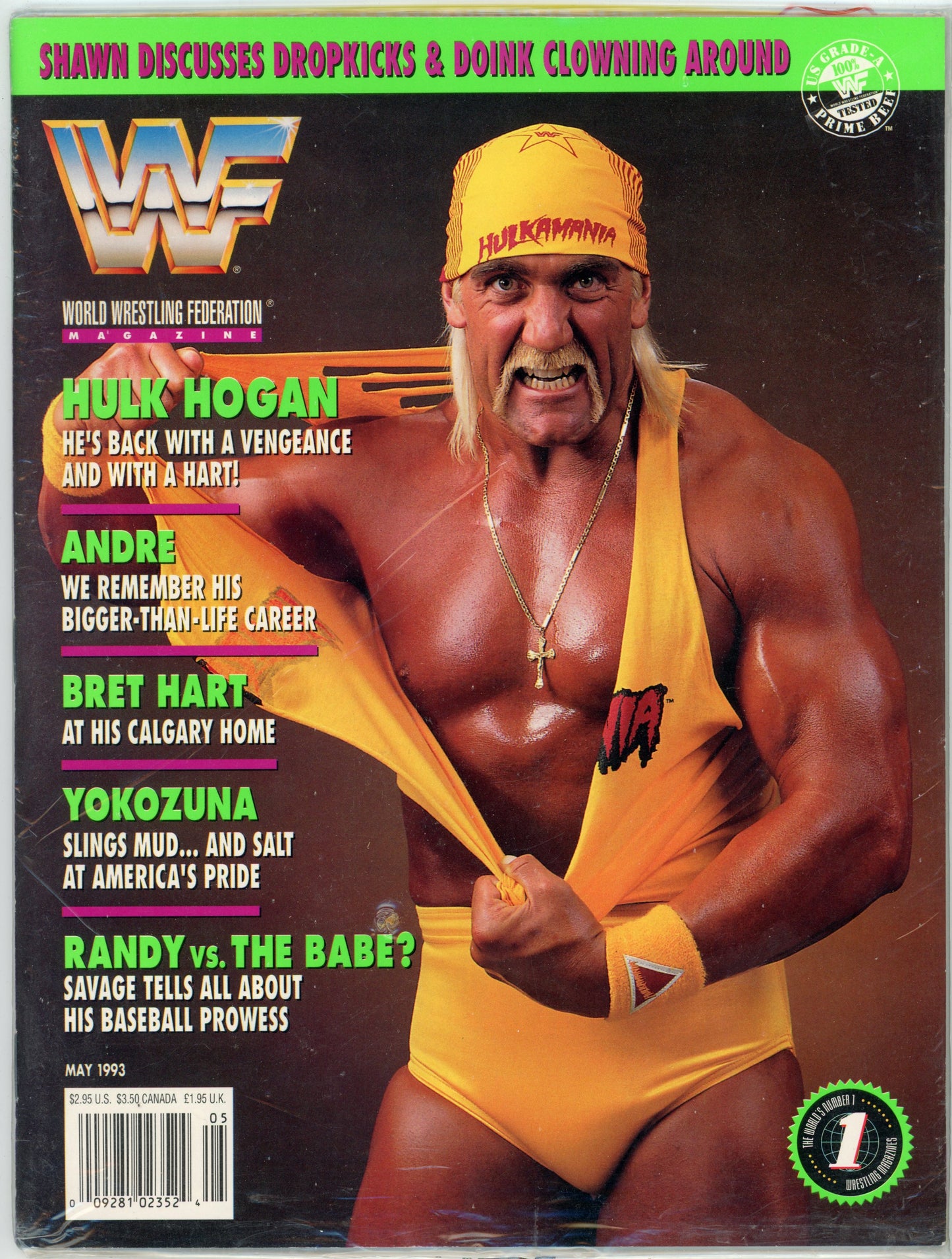 WWF WWE Vintage Wrestling Magazine (May 1993) Hulk Hogan Cover