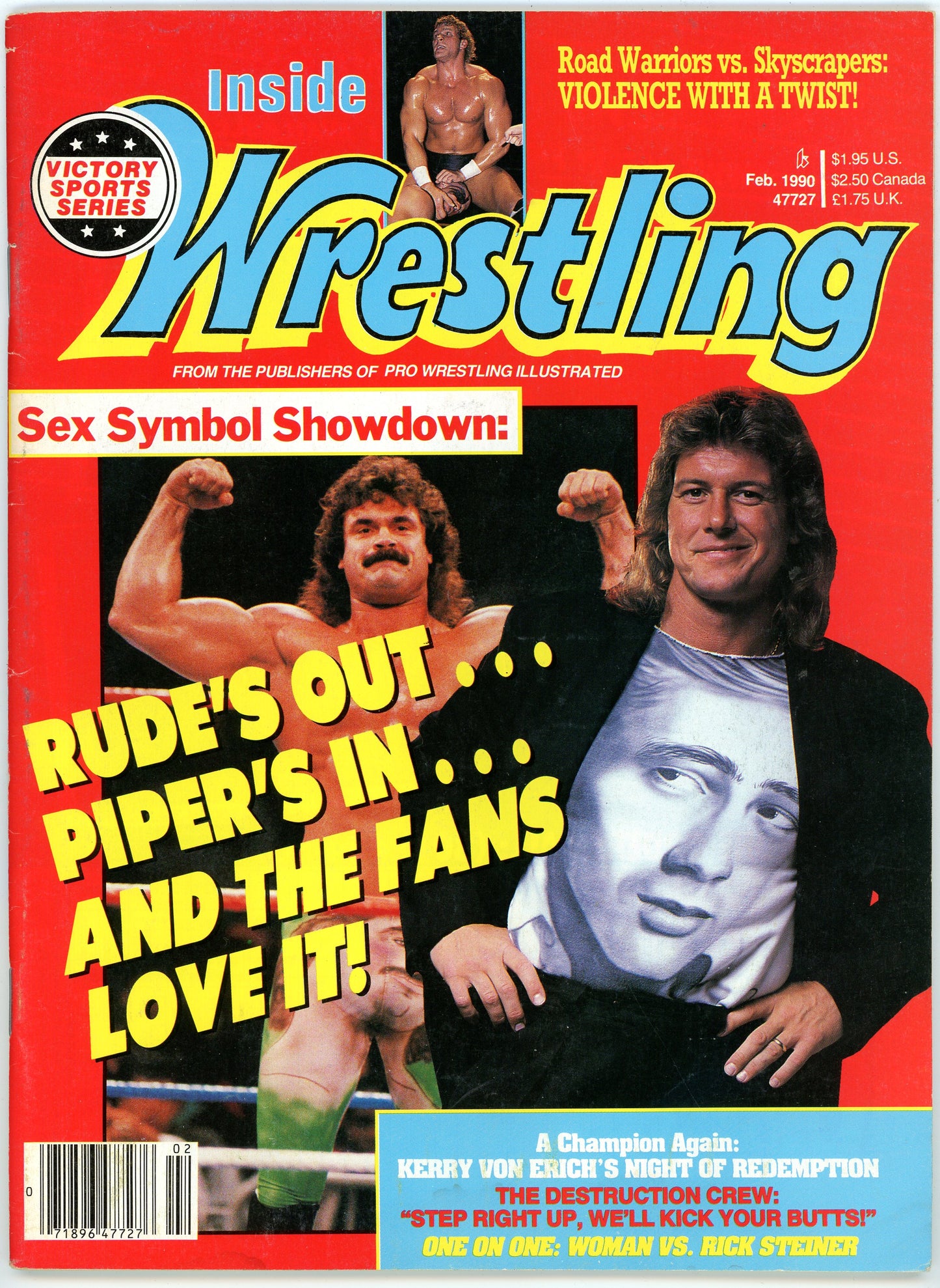 Inside Wrestling Vintage Magazine (February, 1990) Roddy Piper