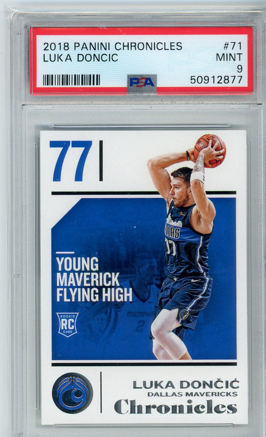 2018 Panini Chronicles Luka Doncic Graded Rookie Card PSA 9