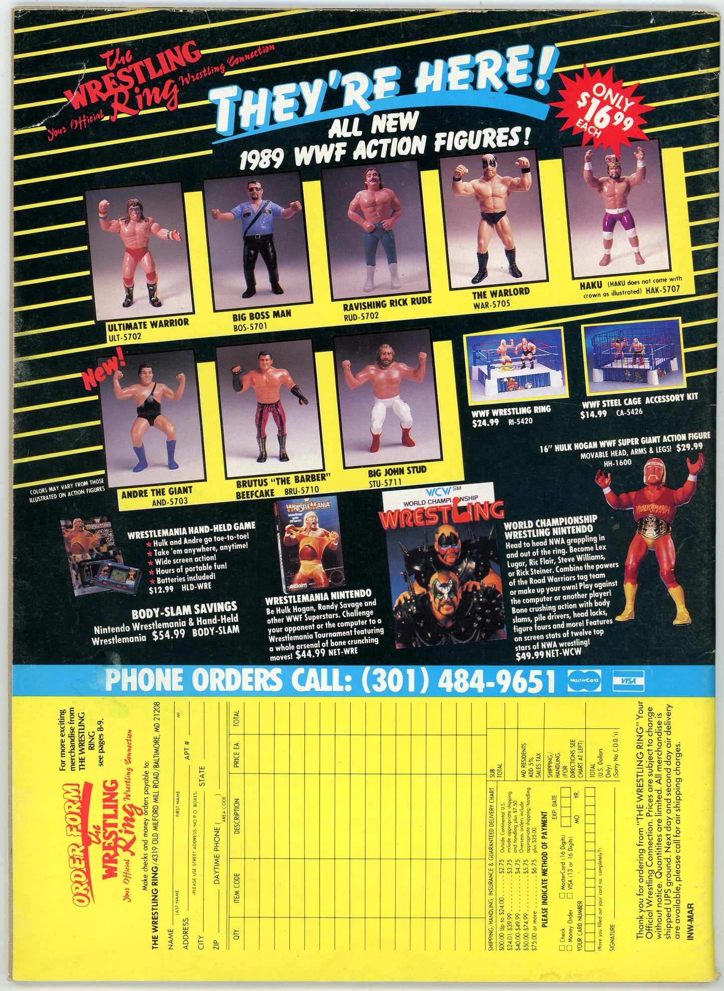 Inside Wrestling Vintage Magazine (March, 1990) 80s Review Issue