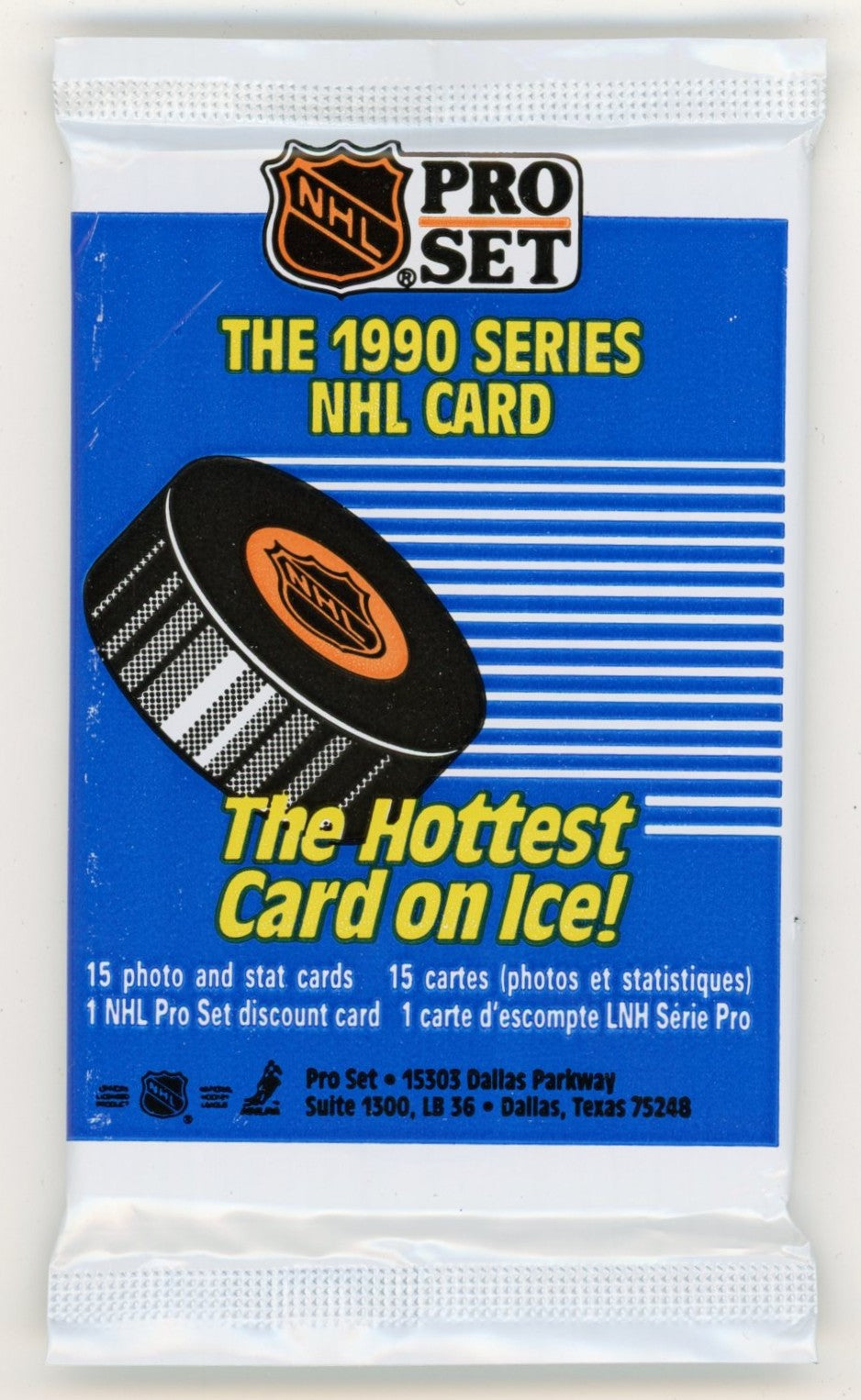1990 NHL Pro Set Wax Pack (15 Cards)