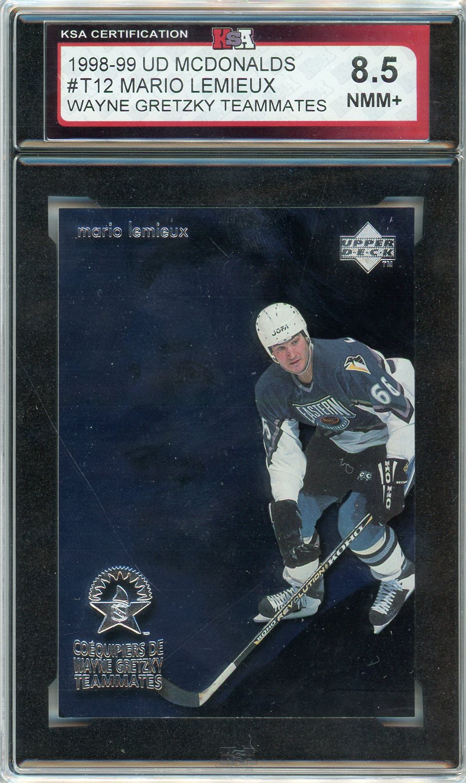 1998/99 Upper Deck McDonald's Mario Lemieux Graded Card #T12 KSA 8.5